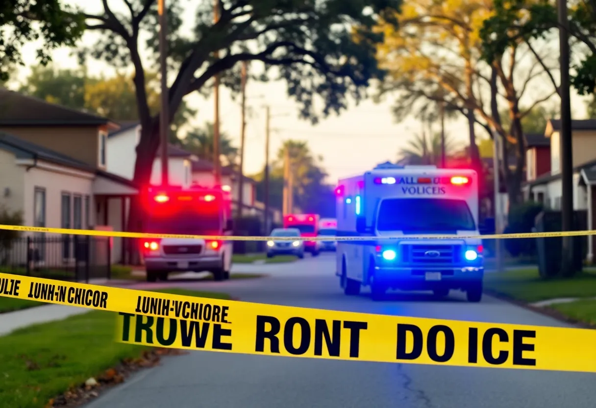 Emergency services at a shooting scene in Tallahassee
