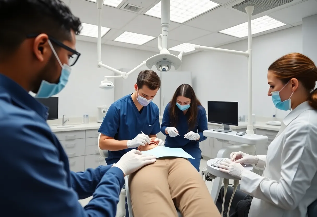 Students learning in the Dental Hygiene lab at TSC