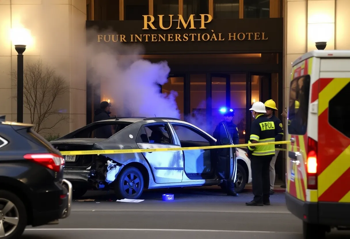 Cybertruck Explosion Investigation Scene