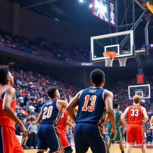 Florida State University basketball team during a game