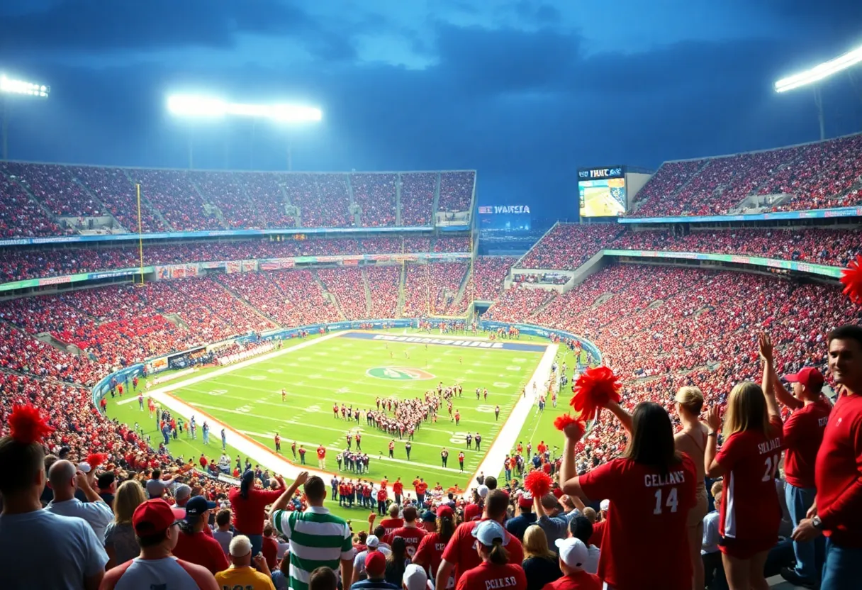 Excited fans at Florida State football game