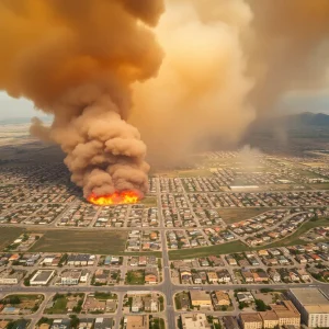 Devastated Landscape from Los Angeles Wildfires