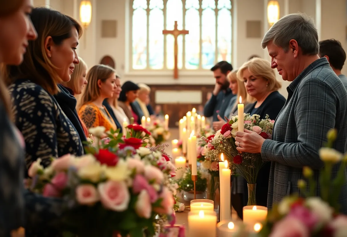 Community members gathered in remembrance of a beloved alumnus
