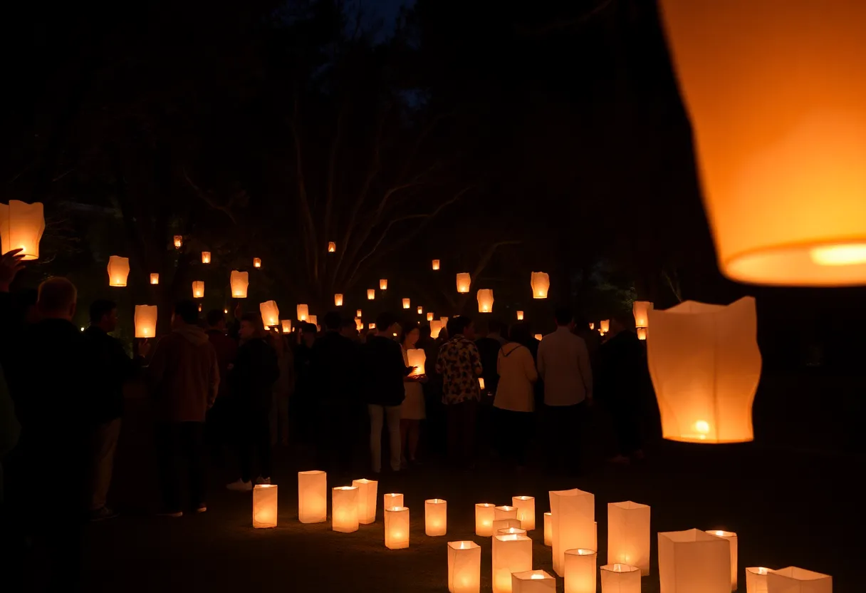 Community members gathered at Tallahassee memorial ceremony under lanterns
