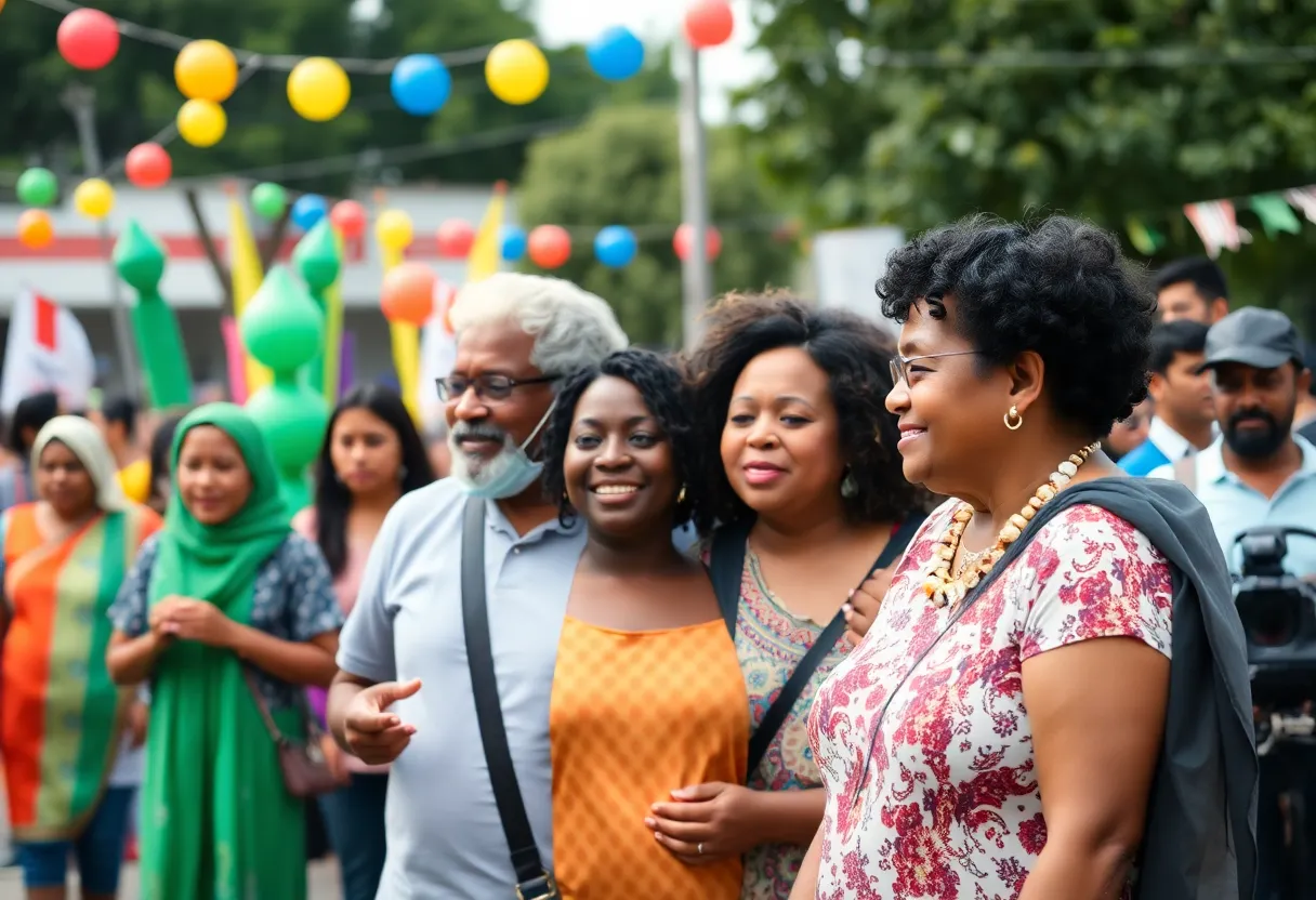 Community members celebrating Martin Luther King Jr. Day in Tallahassee