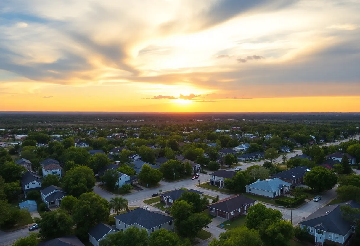 Aerial view of Tallahassee showcasing residential neighborhoods.