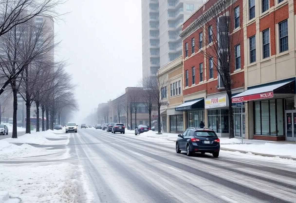 Snowy image of Tallahassee during Winter Storm Enzo