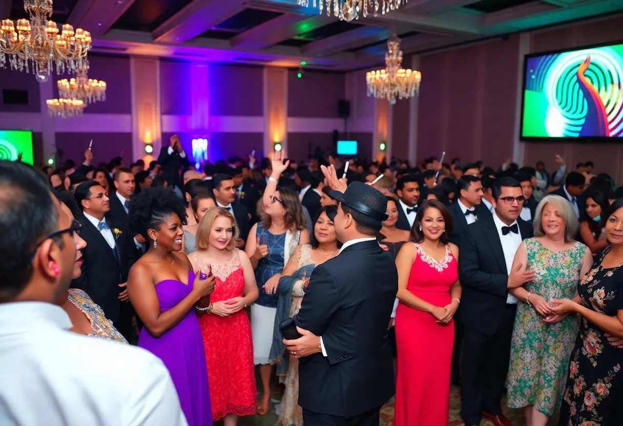 Guests enjoying the 50th anniversary gala of Young Actors Theatre