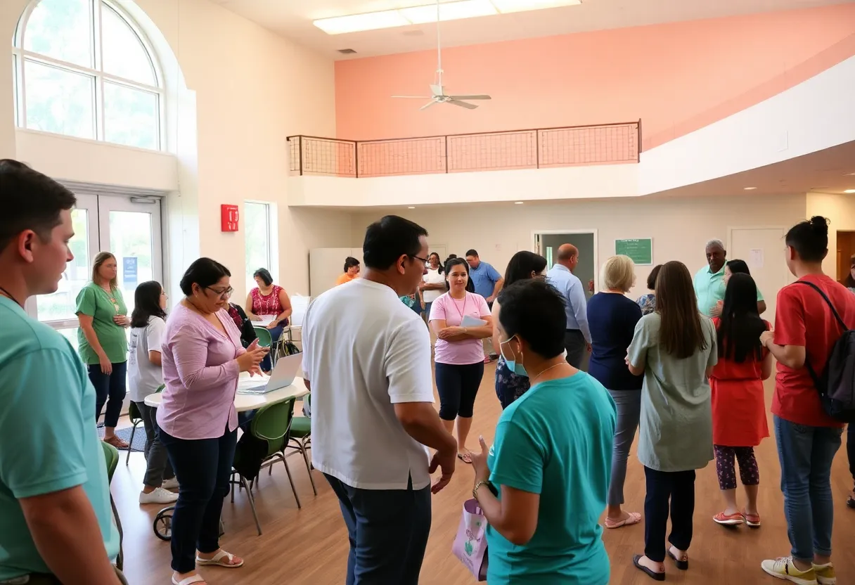 Community members engaging in health and wellness activities at Big Bend Cares.