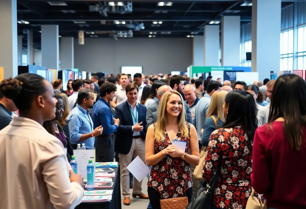 Diverse business owners interacting at the Black Business Expo