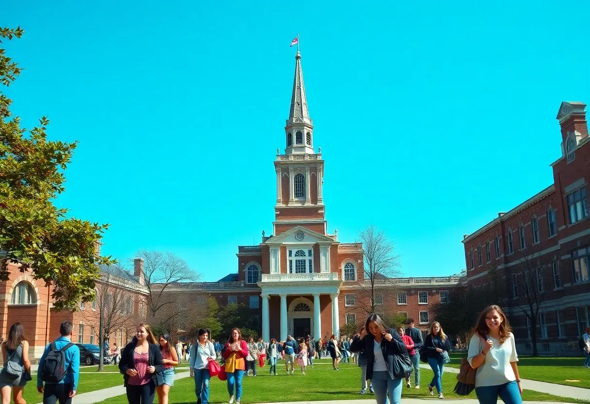 Students celebrating FAMU's 138th anniversary on campus.