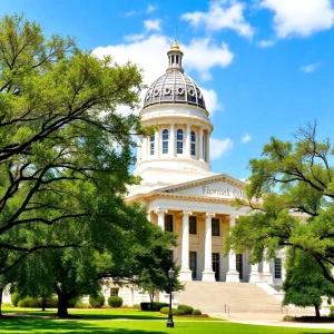 Florida State Capitol in Tallahassee with clear sky