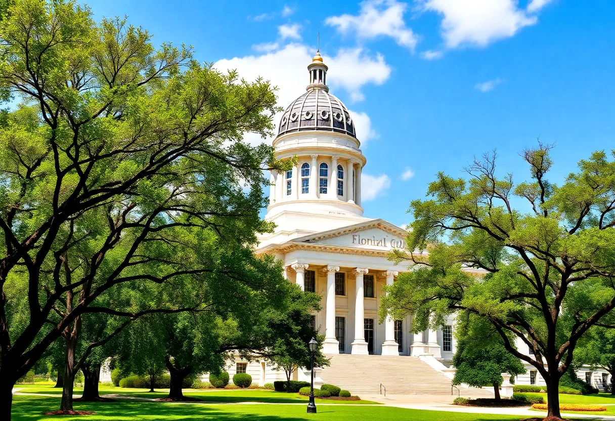 Florida State Capitol in Tallahassee with clear sky