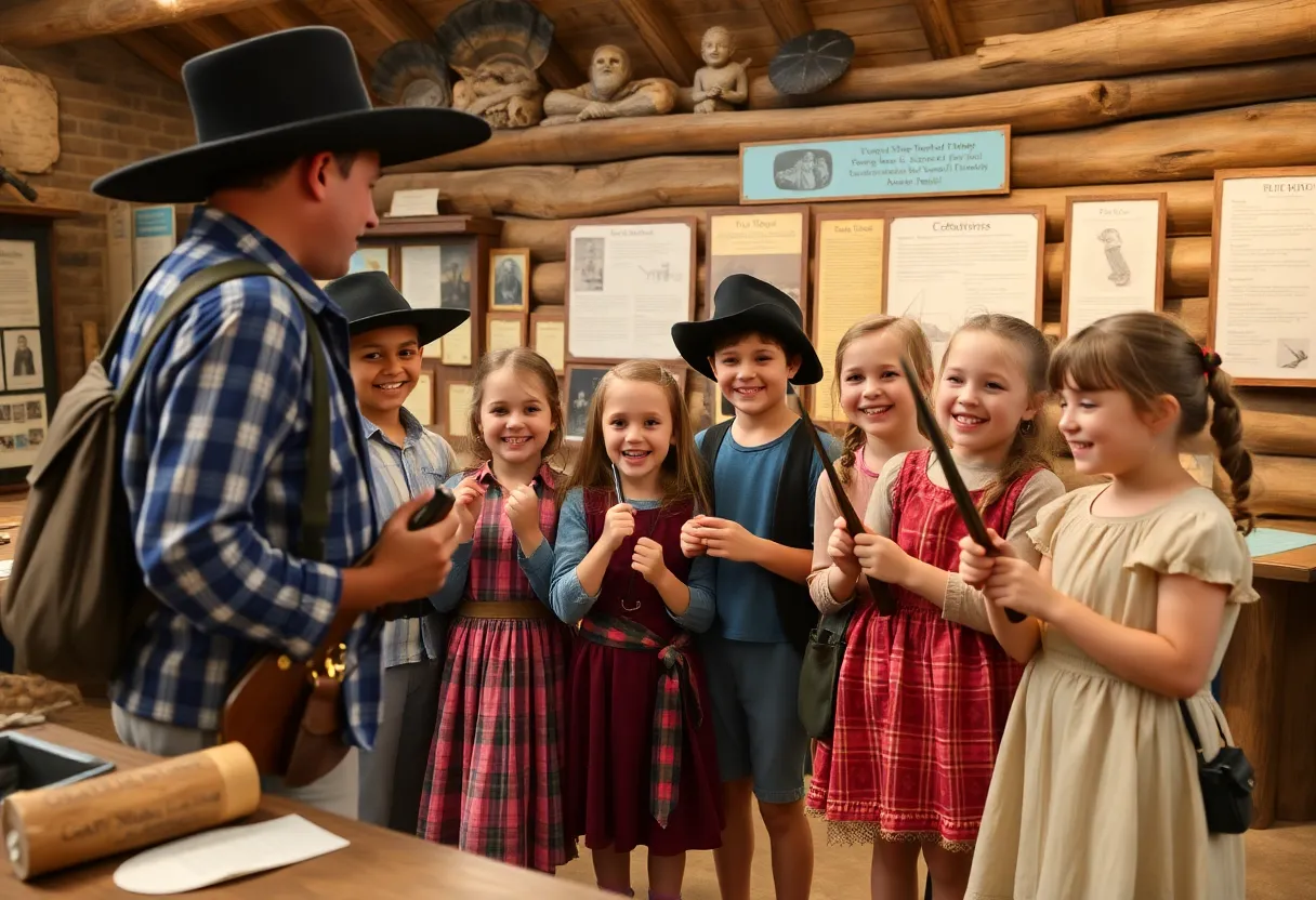 Fourth graders engaged in Florida history education activities
