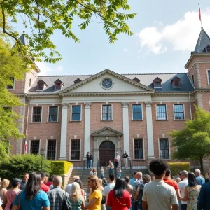 A historic educational building symbolizing Lincoln Academy's legacy.