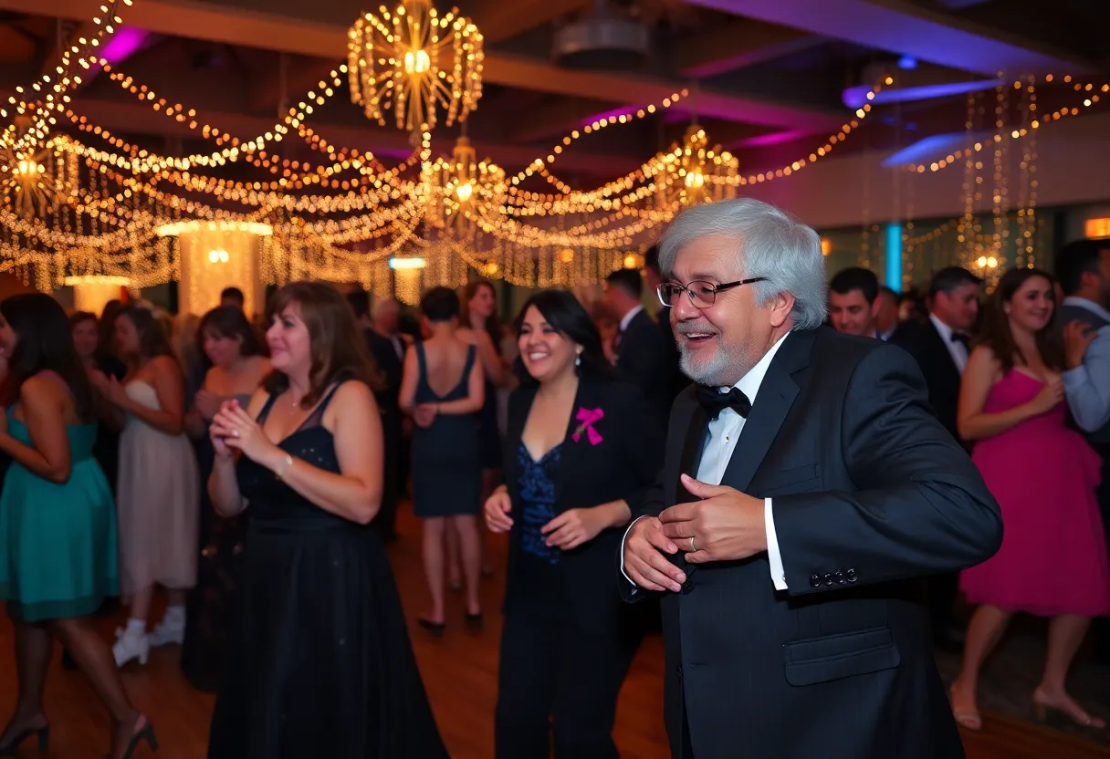 Community gathering at Night to Shine prom event