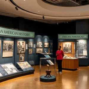 Exhibit showcasing African American history at John G. Riley Center