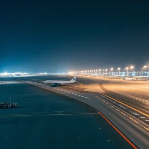 Construction at Tallahassee International Airport with new taxiways and lighting upgrades.
