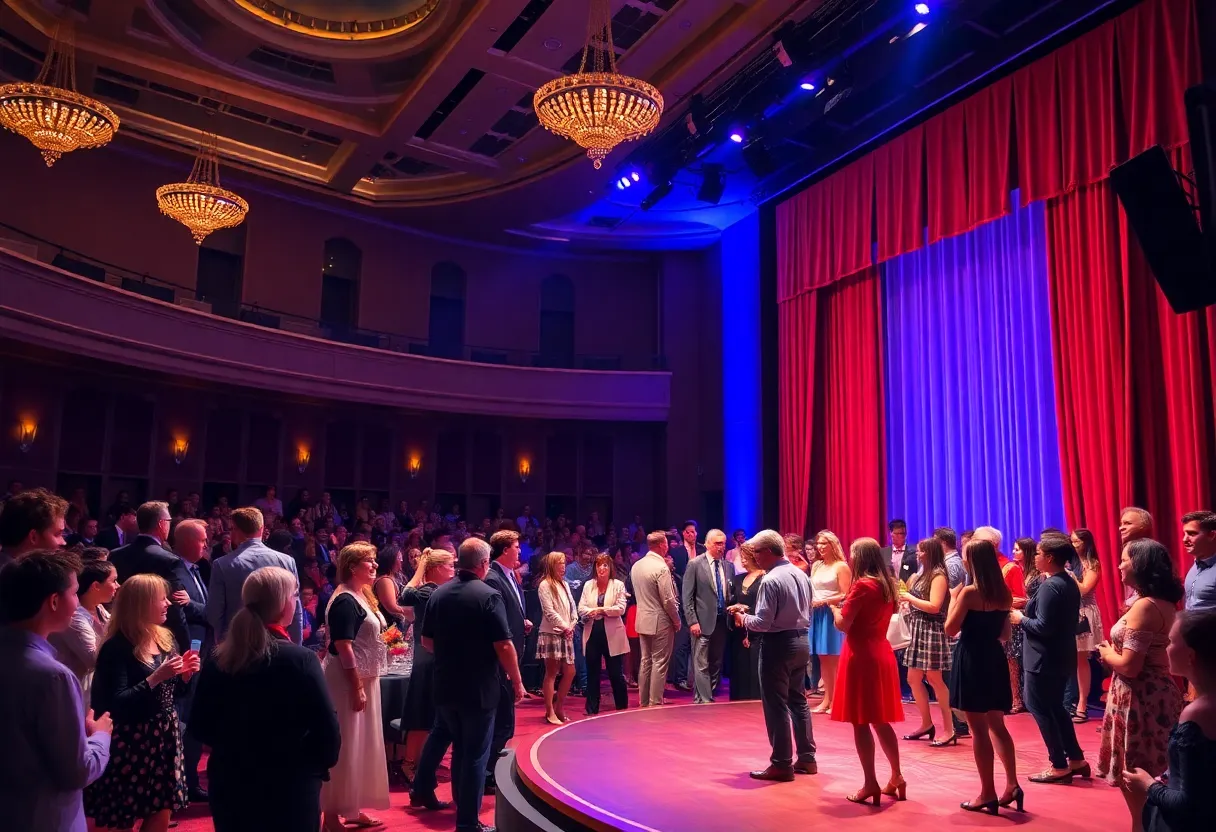 Alumni gathering at the Young Actors Theatre 50th anniversary celebration