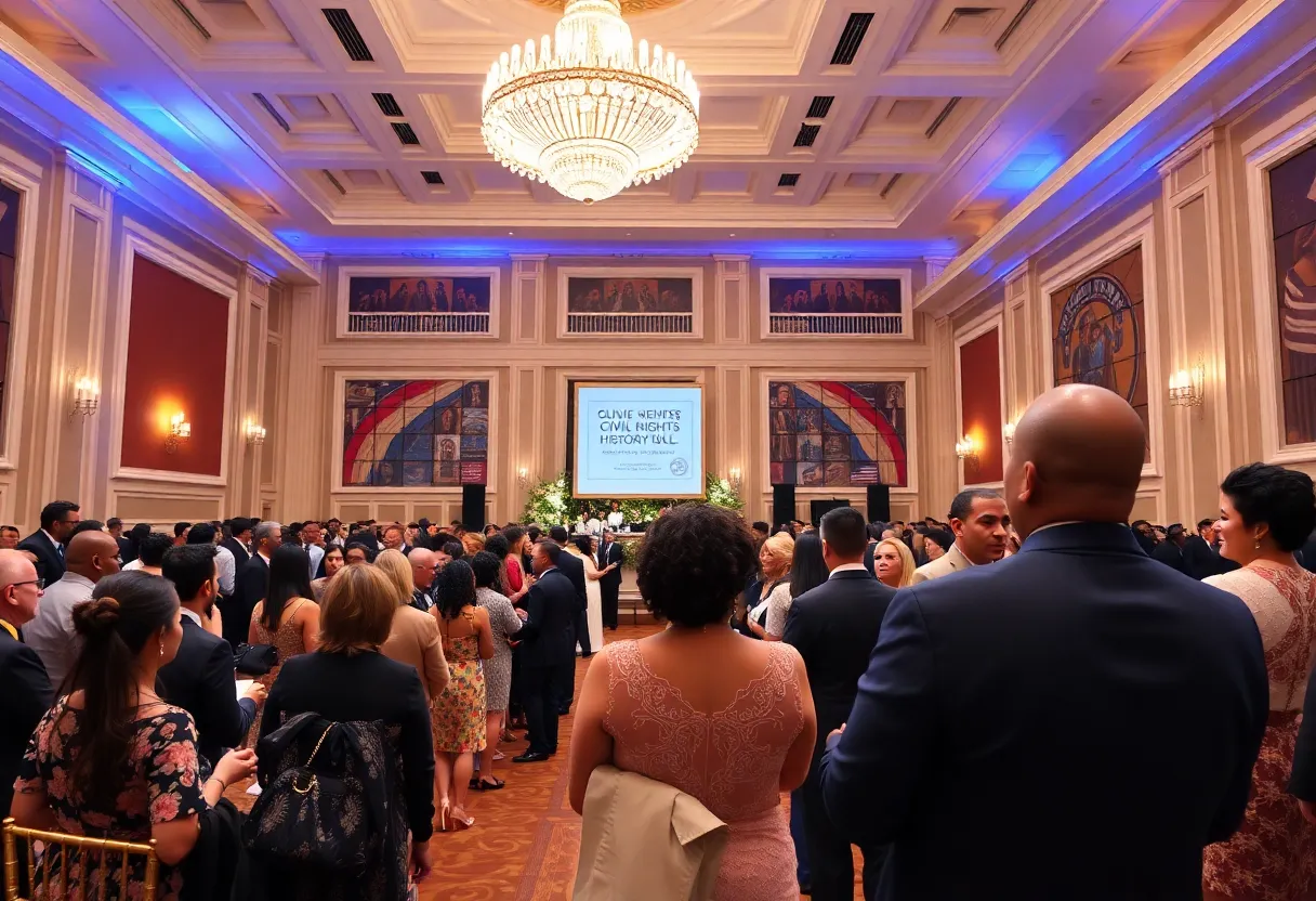 Attendees at the Tallahassee civil rights gala celebrating history and pioneers.
