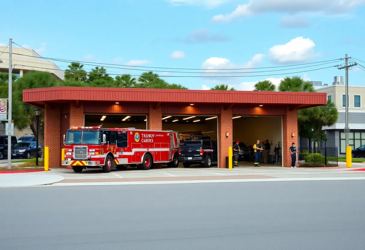 Firefighters at a Tallahassee fire station