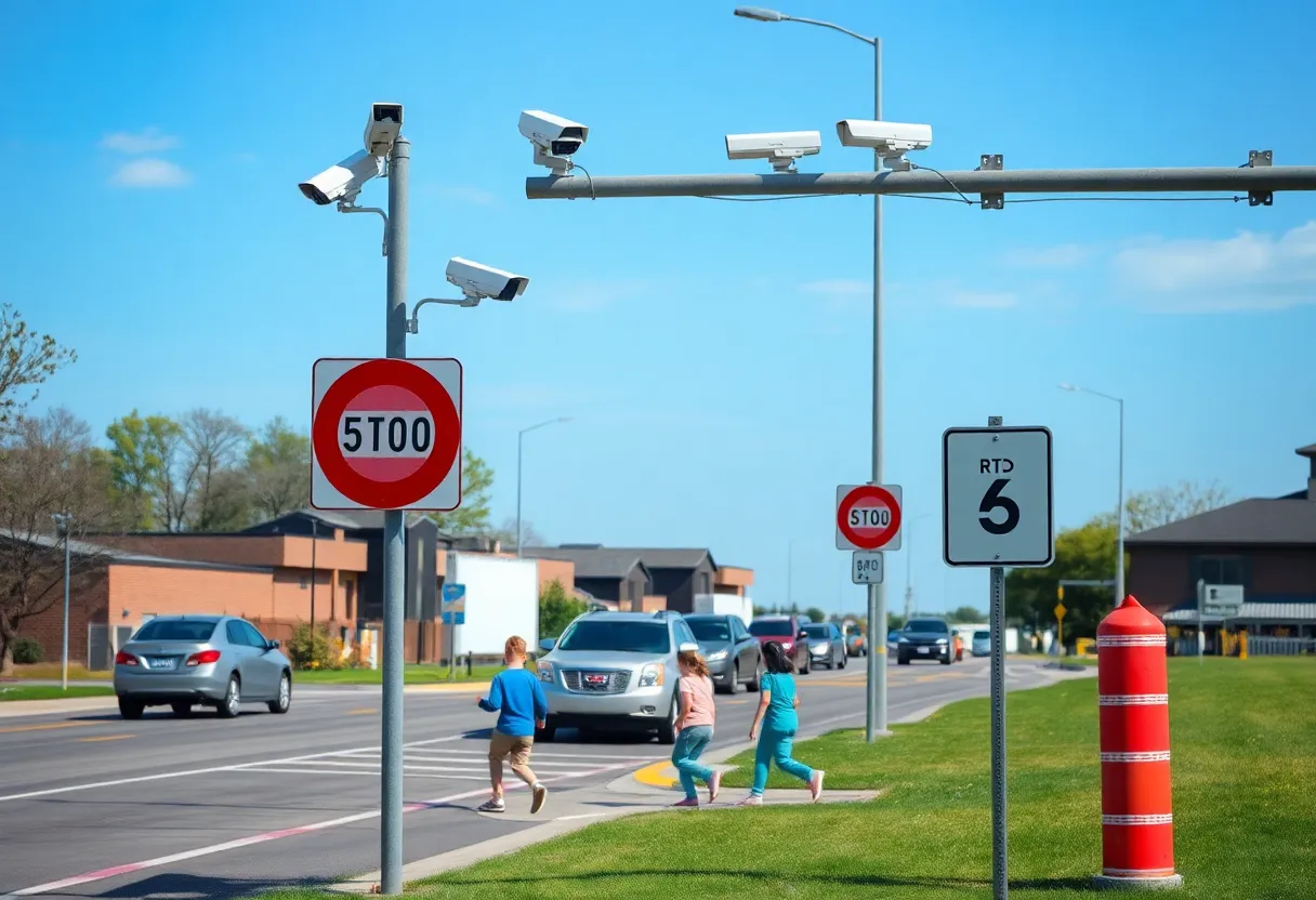 Traffic cameras monitoring a school zone in Tallahassee