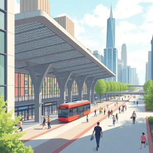 Rendering of the Tallahassee Transit Center concept
