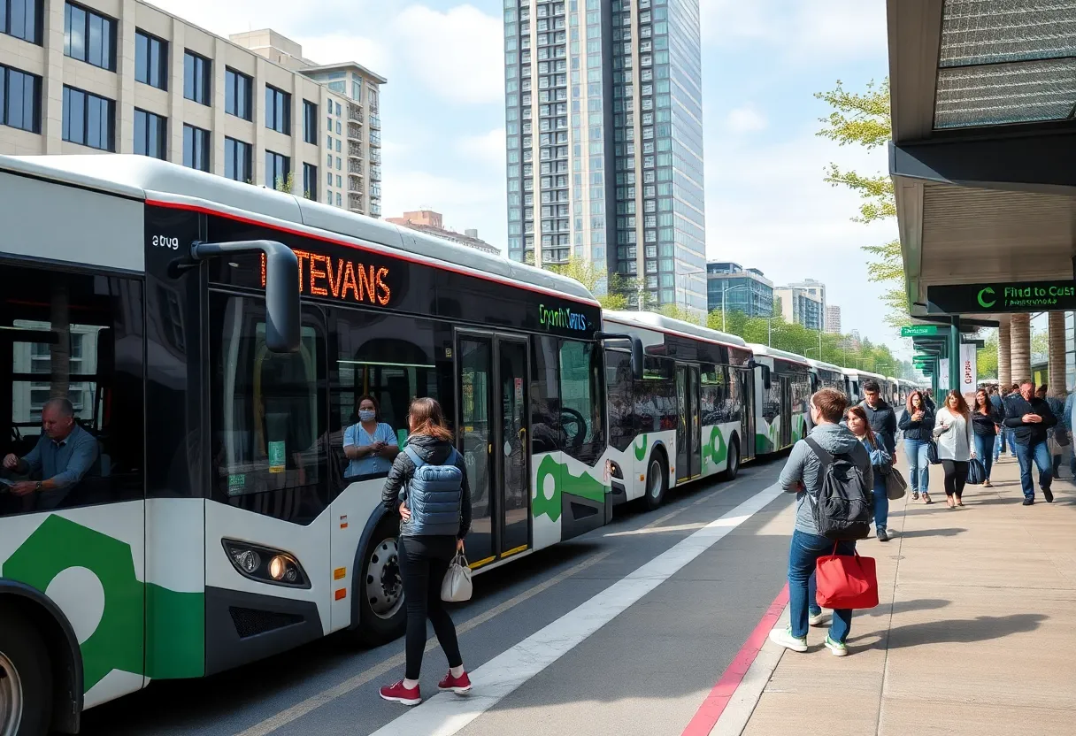 New electric buses at Tallahassee transit center