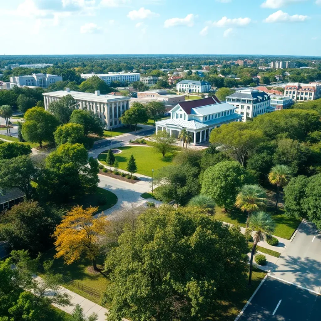 Cityscape of Tallahassee illustrating urban development