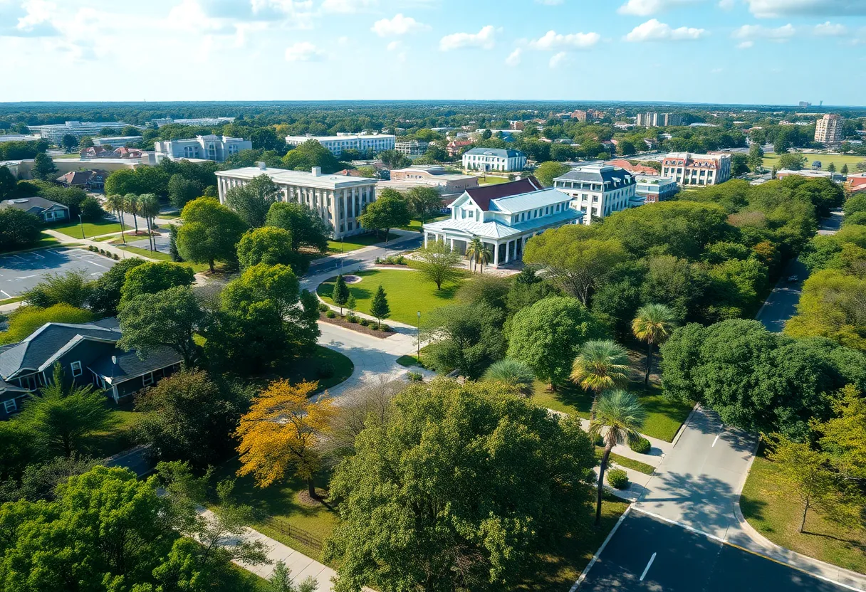 Cityscape of Tallahassee illustrating urban development