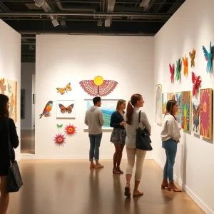Artworks displayed at the Winter Festival Youth Art Exhibition in Tallahassee.