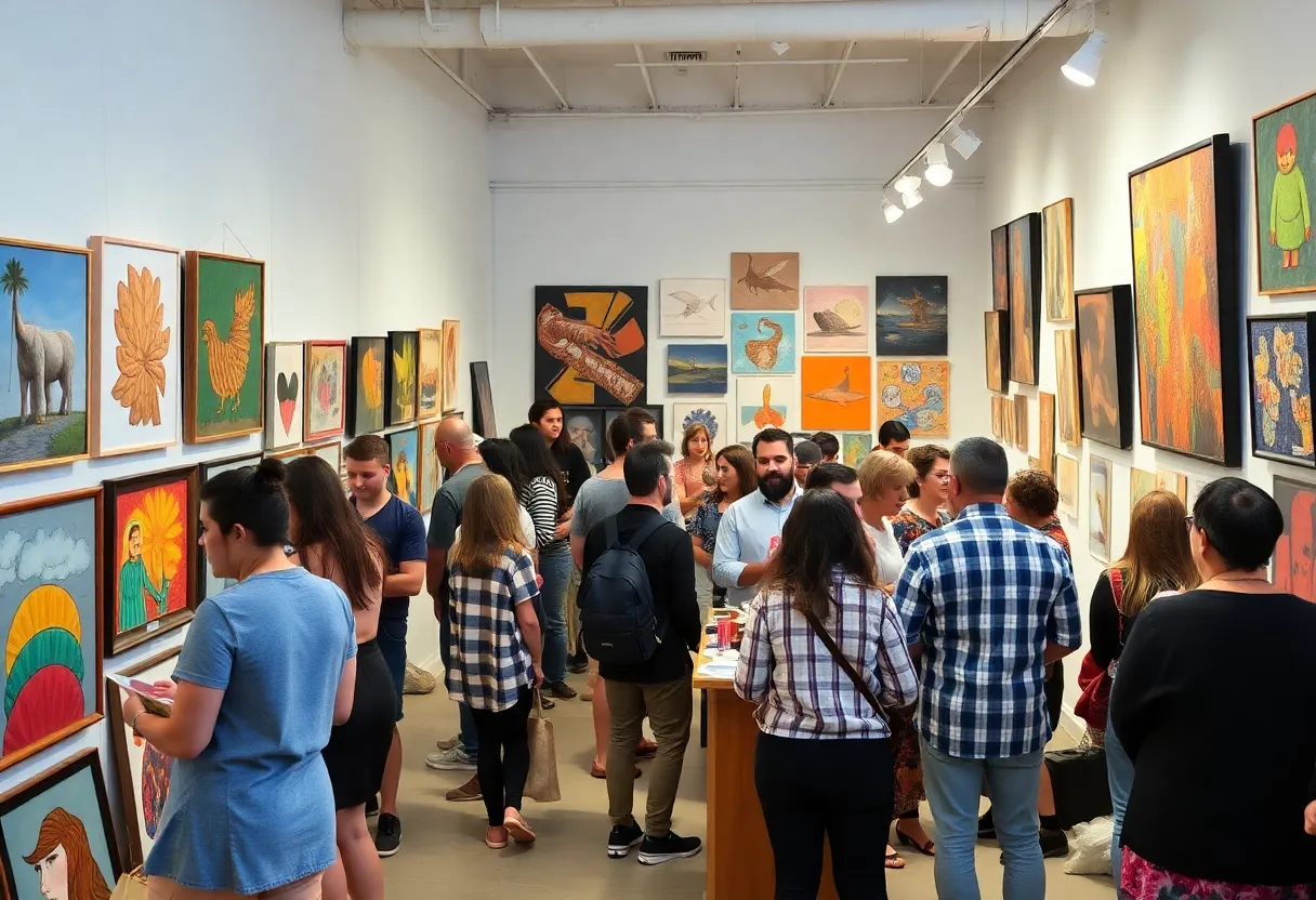 Art gallery showcasing local artists and diverse artwork in Tallahassee.