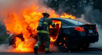 Tallahassee Firefighter Saves Woman from Burning Car
