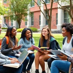 Students at Florida State University discussing diversity and inclusion.