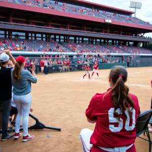 FSU softball team playing at JoAnne Graf Field
