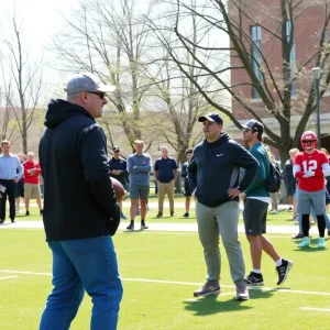 Florida State University football spring practice scene