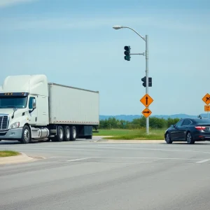 Lake City collision intersection with semi truck