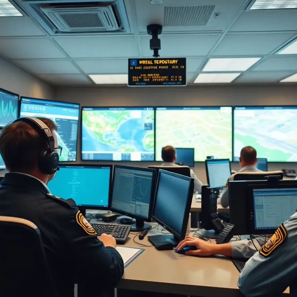 Emergency response center showcasing next generation technology
