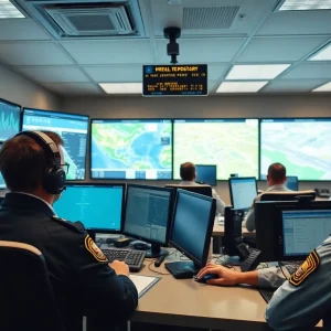 Emergency response center showcasing next generation technology