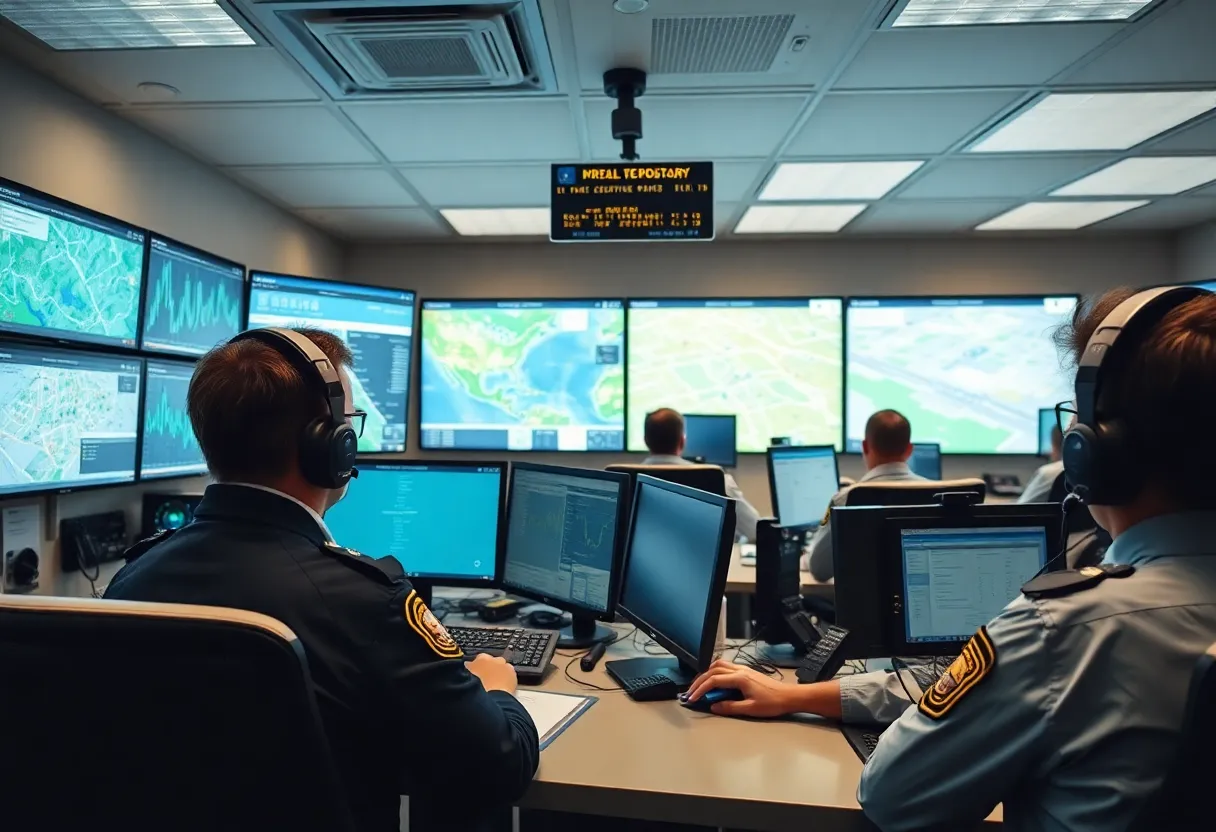 Emergency response center showcasing next generation technology