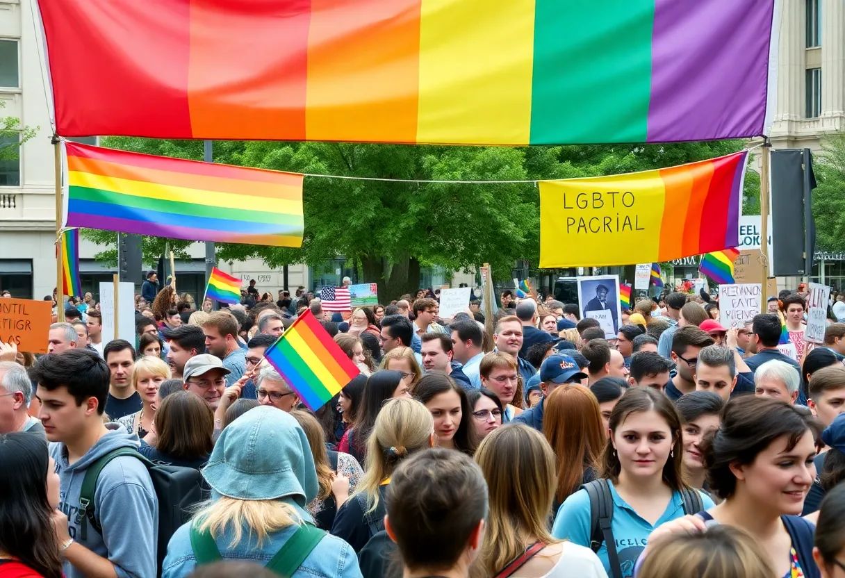Crowd gathered in Tallahassee for LGBTQ rights march