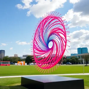 Magnetic levitating sculpture named Maggie in Tallahassee