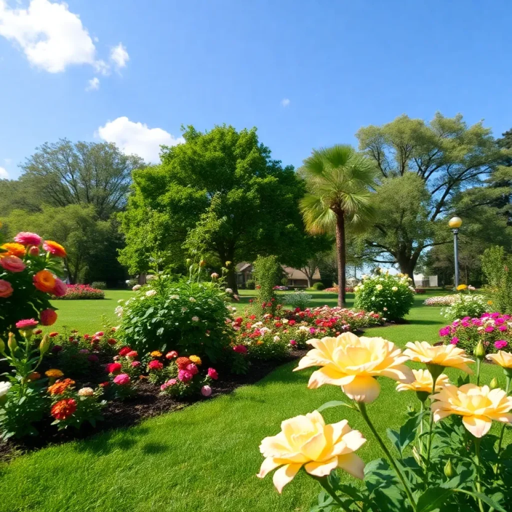 Garden dedicated to the memory of an educator.