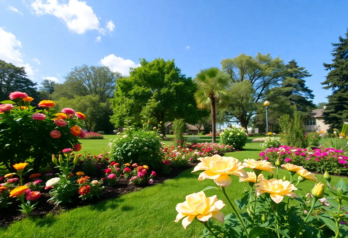 Garden dedicated to the memory of an educator.