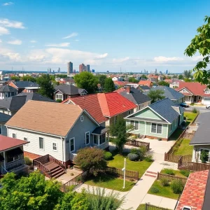 Urban neighborhood featuring affordable housing options in Tallahassee.