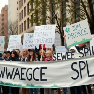 Community members rallying in Tallahassee to address sewage spills