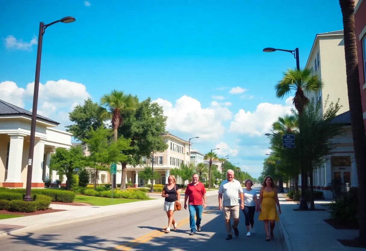 Residents enjoying a sunny day in Tallahassee, highlighting community safety.