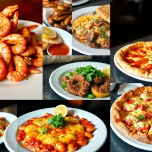 A variety of dishes representing Tallahassee's diverse culinary scene
