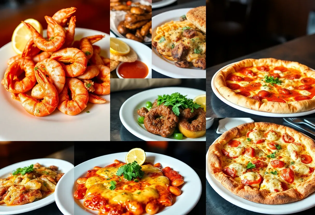 A variety of dishes representing Tallahassee's diverse culinary scene