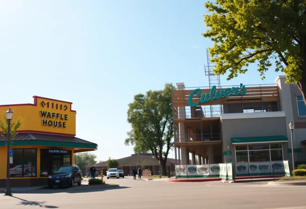 Rendering of upcoming Waffle House and Culver's near Chiles High School